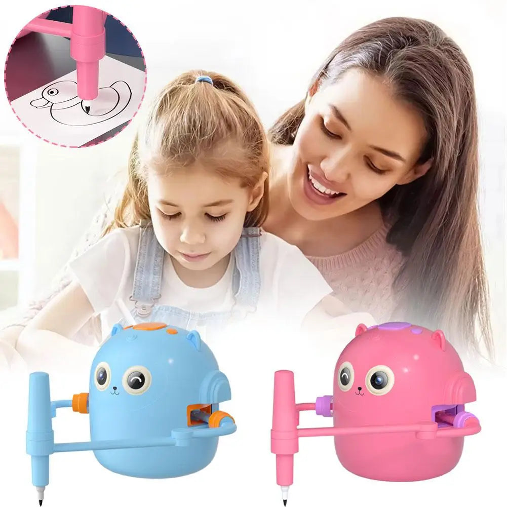 Drawing Robot for Kids Voice Interactive Educational Smart Art Painting Machine Montessori Painting Learning Toys Pink/Blue